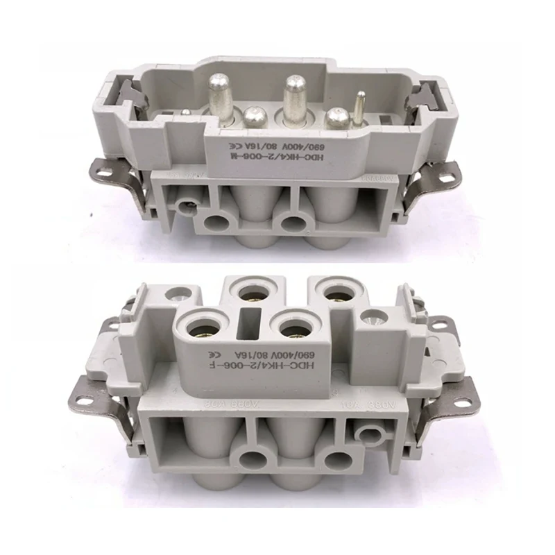 80A 4 + 2 دبوس إدراج موصل الثقيلة