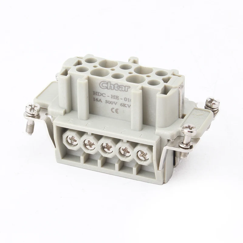 M/F 10 دبوس إدراج موصل الثقيلة