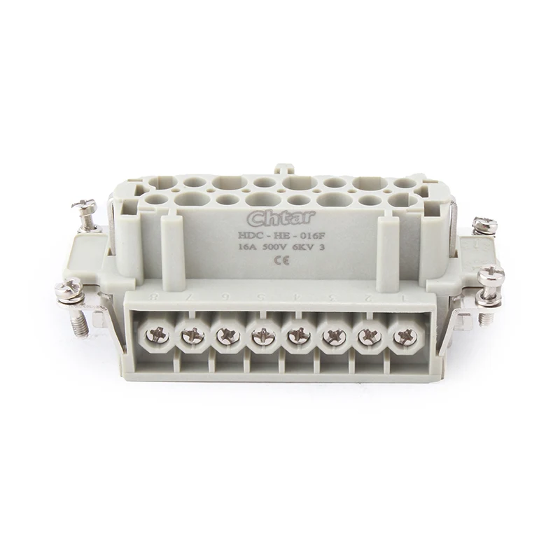 M/F 16 دبوس إدراج موصل الثقيلة